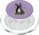 Chien français Wildflower Bloom Where You're Positively Planted PopSockets PopGrip pour MagSafe