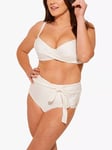 Seaspray Loretta High Waist Brief Bikini Bottoms, Cream