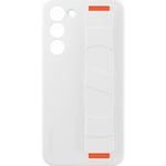 Coque en silicone avec lanière pour Samsung Galaxy S23+ 5G Blanc - Blanc