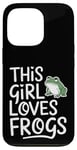 Coque pour iPhone 13 Pro Cette fille aime les grenouilles, les amoureux des grenouilles mignonnes et le plaisir des animaux