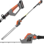 Hedge Trimmer Cordless Long Reach 18V Battery Electric Pole Cutter with Charger