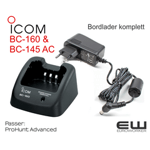 Icom BC-160 & BC-145 AC bordlader komplett (Prohunt Advanced) (93160)