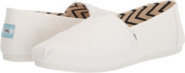 Toms Classic White Recycled Cotton Womens Espadrilles Slipons