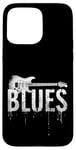 Coque pour iPhone 15 Pro Max Musique Blues pour guitare électrique vieilli