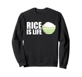 Cute Rice Design For Men Women White Food Cooker Rice Lover Sweatshirt