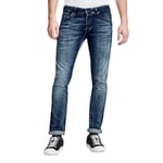 Jean slim Jack&Jones Glenn Con 057 50SPS bleu denim, aspect usé naturel