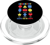 Geometry Keeps You In Shape Funny School Jokes For Kids PopSockets PopGrip for MagSafe