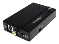 Startech.Com Composite And S-Video To Hdmi Converter With Audio - Video Converter - Composite Video, S-Video - Hdmi - Black - Vid2hdcon - Videokonverter - Sammensatt Video, S-Video - Hdmi - Svart