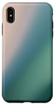 Coque pour iPhone XS Max Beige Gris Vert Nuages Dégradé