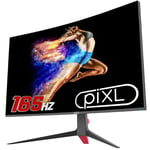 piXL 32 Inch 144Hz / 165Hz Curved HDR G-Sync Compatible Frameless Gaming Monitor