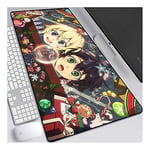 ITBT Seraph of The End 800x300mm Anime Mouse Pad, Keyboard Mouse Mats, Extended XXL Large Professional Gaming Mouse Mat with 3mm-Thick Rubber Base, for Computer PC,H