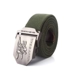 FDDSSYX Toile Ceinture,Ceinture en Toile Verte Militaire pour Hommes Et Femmes Vintage Navy Seal Buckle Jeans Ceinture Ceintures Tactiques De L'Armée pour Jeans Pantalons De Travail, 180Cm