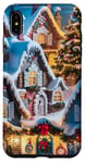 Coque pour iPhone XS Max Village Enneigé Hiver Neige Noël Modèle Flocons De Neige