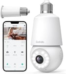 Codnida 2K Security Camera,Light Bulb Security Camera Indoor Wireless,CCTV with