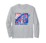 MTV Music Television Tie Dye Stars Big Chest Logo Long Sleeve T-Shirt