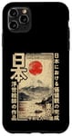 Coque pour iPhone 11 Pro Max Anime Ukiyo-e japonais traditionnel sur bois du Mont Fuji