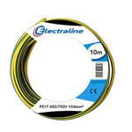 Electraline 13241 Câble unipolaire FS17, 10 m, section 1 x 4 mm2 adapté pour câblage de tableaux électriques, circuits électriques d'ascenseurs, monte-charge