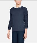 Under Armour Ua Women's Threadborne Long Sleeve Blue Crew Top Jumper - Xl -