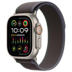 Bracelet Trail Loop pour Apple Watch Series 1 á 10 / SE / Ultra (2) (44/45/46/49 mm) - Taille M/L - Bleu / Noir - Neuf