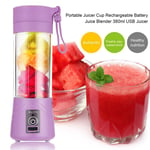 380ml USB Rechargeable Juicer Bottle CUp Juice Citrus Blender Lemon6802