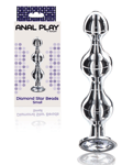 Diamond Star Anal Beads Silver Jewel Gem Butt Plug Small Size Backdoor Bling