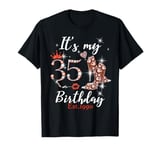 Womens It's My 35th Birthday EST 1990 35 Years Old Diamond T-Shirt