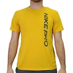 NIKE Pro Top NPC Burnout T-Shirt Men's T-Shirt - Yellow, XXL