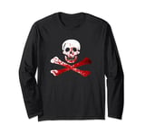 Jolly Roger with Blood Splatter Long Sleeve T-Shirt