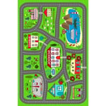 Vendorflair - Tapis Circuit de Voiture Village Vert 100x160cm – Qualité supérieure pour Maison, Appartement, Bureau – Style élégant et durable –