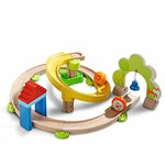 HABA 300439 - Toboggan à Billes Kullerbü Serpentin - Jeu de 26 pièces en bois et plastique avec 2 boules, courbes folles et clochette pour les 2-8 ans