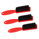 3x Beard Grooming Brush Nylon Bristles Curved Reinforced Handle For Man LVE