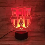 Fc Barcelona USB 3D Anime Nattlampa Atmosfär LED Bordslampa