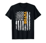 Tutor Positive Career Job Confidence Proud USA Flag T-Shirt