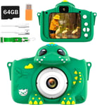 Appareils Photo Enfant 2.0 Pouces Appareil Photo Numérique 1080P Hd Mini Caméra Enfant Avec Carte Sd 64Gb Cadeau Anniversaire De 3-10 Ans Enfant Pour Fille Garçon