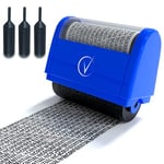 Vantamo Data Defender, Identity Protection Roller Stamps Extra Wide Kit, Including 3-Pack Refills - Confidential Roller Stamp, Address Blocker Security, Anti Theft and Privacy Safety - Classy Blue