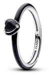 Pandora ME Black Chakra Heart Ring Sterling silver Enamel ring 193088C01