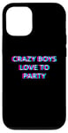 Coque pour iPhone 13 Pro Crazy Boys Love To Party Rave Club Festival Raver Boy