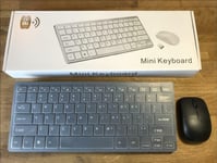 Black Wireless Small Keyboard & Mouse Set for LG 27MS73V LG27MS73V Smart TV