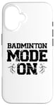 Coque pour iPhone 16 Serve Smash And Conquer - Raquette de volant de badminton