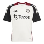 Manchester United Trenings T-skjorte Tiro 24 - Hvit/sort Barn - adidas, størrelse 164 cm