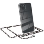 For Apple iPhone 15 Plus Case Phone Cover With Hanging Cord Chain Taupe