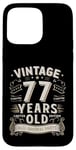 Coque pour iPhone 15 Pro Max Vintage Legend 77 Years Old Limited Edition Men Women Bday