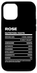 Coque pour iPhone 12/12 Pro Rose Valeur Nutritive Nom Drôle