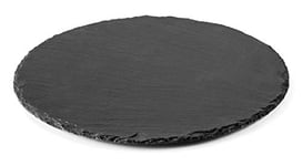 LACOR Plateau Ardoise Ronde de Ø20 cm, Autre, Noir, 20 cm, 20x5x2 cm