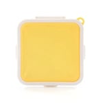 Portable Silicone Microwave Sandwich Storage Box Lunch Boxes Yellow T7G99923