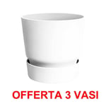 ELHO Offre 3 Vase Greenville Rond 25CM Blanc "