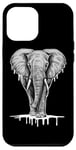 iPhone 13 Pro Max Dripping White Paint Art Elephant Elephants Case