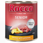 Rocco Senior -säästöpakkaus 24 x 800 g - kana & peruna