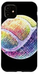 Coque pour iPhone 11 Art Balle De Tennis Colorée Pour Sportifs