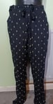 NEW Dorothy Perkins Tall Piped Leg Diamond Pattern Trousers, Black UK 12